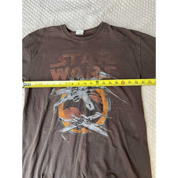 Vintage Star Wars X-Wing Fighter T-shirt All Over Print Mens Size Med Distressed - Picture 9 of 10